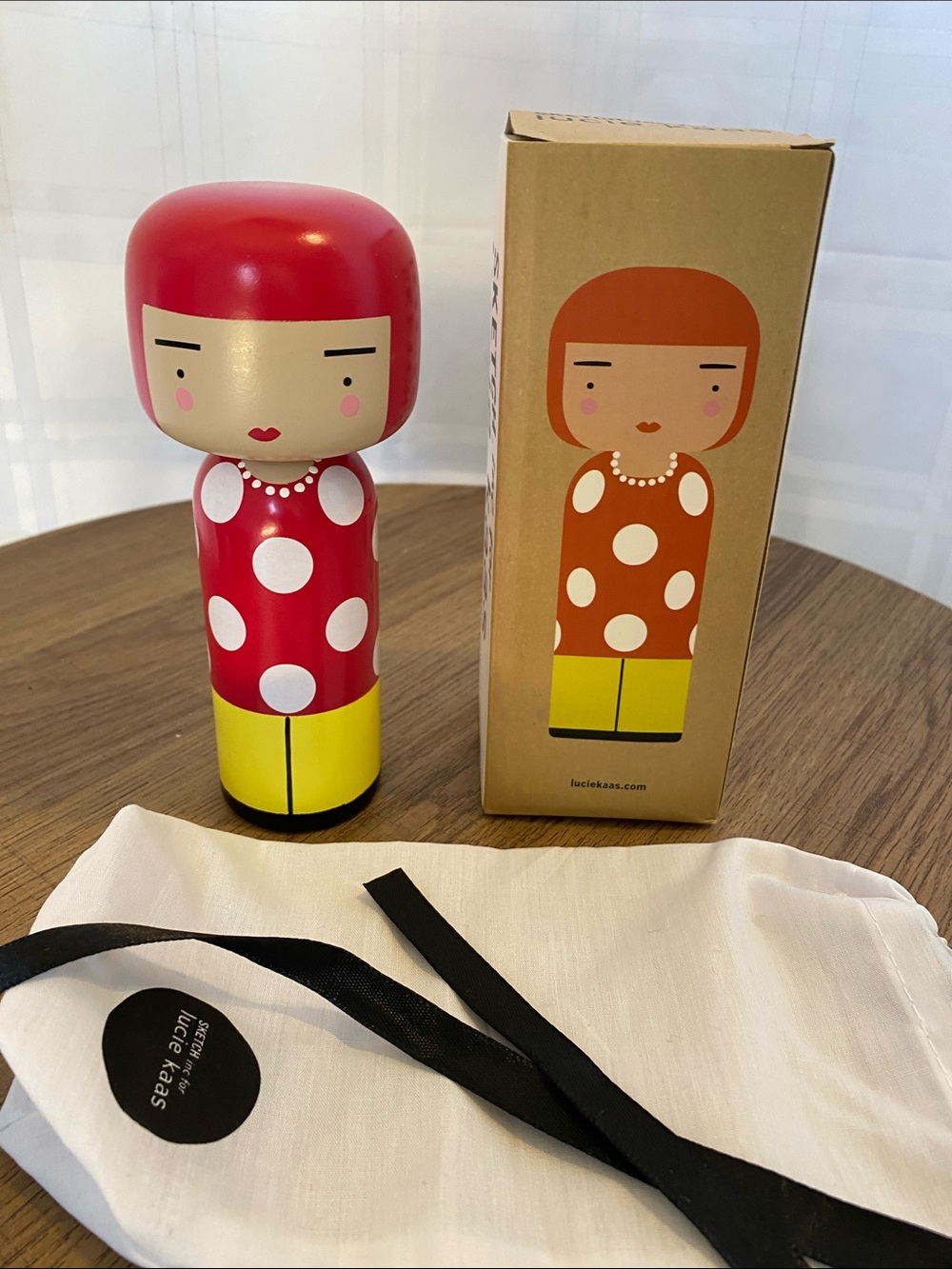 Kokeshi “Dot” Yayoi Kusama Doll Figure Sketch.inc for Lucie Kaas Size 14.5cm NEW